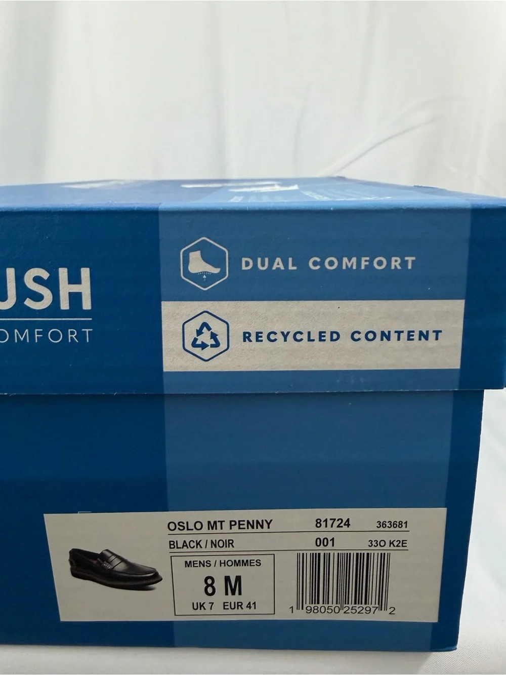 NWT Nunn Bush Men's Size 8 Black Penny Loafers with Contrast Stitching